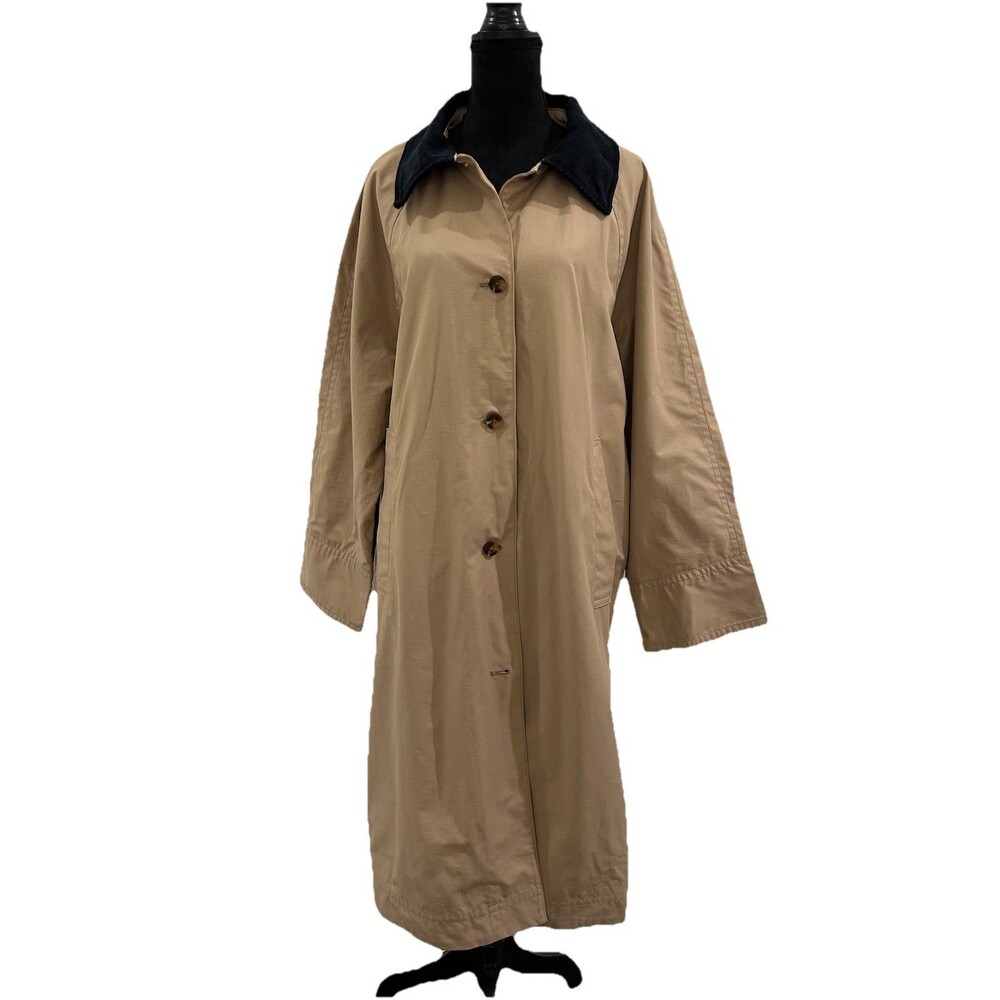 Old Navy Tan Barn Coat Womens Size XL Long Water Resistant Trench Coat